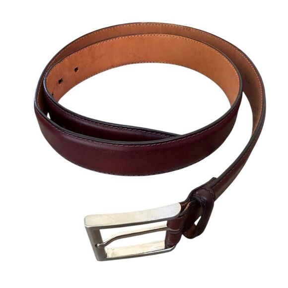 Magnanni Brown Leather Belt 1078 size 40 - Picture 1 of 7